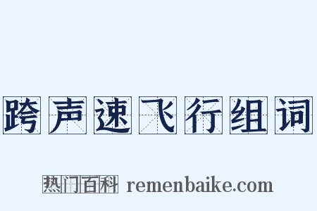 跨声速飞行组词是什么意思的图片